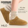 imageCUSHIONAIRE Womens Hilo 2 Premium Suede SlipOn House Slippers  Clog Slippers for Women Memory Foam Faux Shearling Wide Widths AvailableChestnut 2