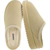 imageCUSHIONAIRE Keto Womens Slippers SlipOn Suede Mule Slipper  Cozy ampamp Stylish Memory Foam ampamp Faux Fur Lining Wide Widths AvailableBeige