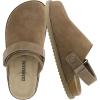 imageCUSHIONAIRE Womens Boulder Genuine Suede Clog with Swivel Strap  Lightweight EVA Sole Memory Foam Insole Wide Widths AvailableTaupe Suede