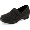 imageCUSHIONAIRE Womens Claire SlipOn Clog Vegan Leather Memory Foam Lightweight Comfort Clog with 15Inch HeelLeopard