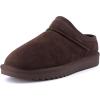 imageCUSHIONAIRE Womens Hilo 2 Premium Suede SlipOn House Slippers  Clog Slippers for Women Memory Foam Faux Shearling Wide Widths AvailableChocolate