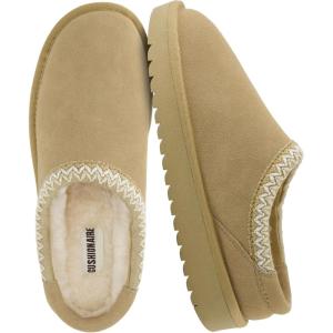 imageCUSHIONAIRE Keto Womens Slippers SlipOn Suede Mule Slipper  Cozy ampamp Stylish Memory Foam ampamp Faux Fur Lining Wide Widths AvailableBiscuit