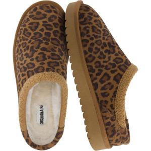 imageCUSHIONAIRE Keto Womens Slippers SlipOn Suede Mule Slipper  Cozy ampamp Stylish Memory Foam ampamp Faux Fur Lining Wide Widths AvailableLeopard