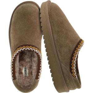 imageCUSHIONAIRE Keto Womens Slippers SlipOn Suede Mule Slipper  Cozy ampamp Stylish Memory Foam ampamp Faux Fur Lining Wide Widths AvailableTaupe