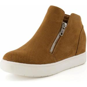 imageCUSHIONAIRE Womens Hart Hidden Wedge Sneaker Wide Width AvailableCognac