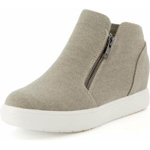 imageCUSHIONAIRE Womens Hart Hidden Wedge Sneaker Wide Width AvailableGrey Canvas