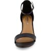 imageCUSHIONAIRE Alba Mid Block Heel Dress Shoes for Women  Open Toe Ankle Strap Heeled Womens Sandals with Memory Foam ComfortBlack