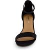imageCUSHIONAIRE Alba Mid Block Heel Dress Shoes for Women  Open Toe Ankle Strap Heeled Womens Sandals with Memory Foam ComfortBlack Suede