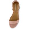 imageCUSHIONAIRE Alba Mid Block Heel Dress Shoes for Women  Open Toe Ankle Strap Heeled Womens Sandals with Memory Foam ComfortBlush Suede