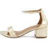 imageCUSHIONAIRE Alba Mid Block Heel Dress Shoes for Women  Open Toe Ankle Strap Heeled Womens Sandals with Memory Foam ComfortGold