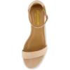 imageCUSHIONAIRE Alba Mid Block Heel Dress Shoes for Women  Open Toe Ankle Strap Heeled Womens Sandals with Memory Foam ComfortNatural Suede
