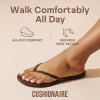 imageCUSHIONAIRE Cruise Flip Flops for Women Footwear  Vacation Beach Essentials  Casual Summer Sandals for Women with Wide WidthLeopard Smooth