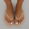 imageCUSHIONAIRE Cruise Flip Flops for Women Footwear  Vacation Beach Essentials  Casual Summer Sandals for Women with Wide WidthNude Smooth
