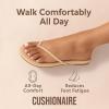 imageCUSHIONAIRE Cruise Flip Flops for Women Footwear  Vacation Beach Essentials  Casual Summer Sandals for Women with Wide WidthNude Smooth