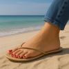 imageCUSHIONAIRE Cruise Flip Flops for Women Footwear  Vacation Beach Essentials  Casual Summer Sandals for Women with Wide WidthNude Smooth