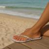 imageCUSHIONAIRE Cruise Flip Flops for Women Footwear  Vacation Beach Essentials  Casual Summer Sandals for Women with Wide WidthPink