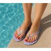 imageCUSHIONAIRE Cruise Flip Flops for Women Footwear  Vacation Beach Essentials  Casual Summer Sandals for Women with Wide WidthRed