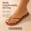 imageCUSHIONAIRE Cruise Flip Flops for Women Footwear  Vacation Beach Essentials  Casual Summer Sandals for Women with Wide WidthWhiskey Smooth