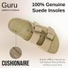imageCUSHIONAIRE Guru Platform Sandals Women Footwear  Comfortable Genuine Leather Footbed Studded Chunky Slide Summer Sandals for Women 2025Suede Khaki