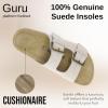 imageCUSHIONAIRE Guru Platform Sandals Women Footwear  Comfortable Genuine Leather Footbed Studded Chunky Slide Summer Sandals for Women 2025Suede Off White