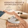 imageCUSHIONAIRE Guru Platform Sandals Women Footwear  Comfortable Genuine Leather Footbed Studded Chunky Slide Summer Sandals for Women 2025Suede Off White