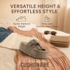 imageCUSHIONAIRE Guru Platform Sandals Women Footwear  Comfortable Genuine Leather Footbed Studded Chunky Slide Summer Sandals for Women 2025Suede Taupe