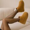 imageCUSHIONAIRE Hippy Womens Platform Ankle Boots  Genuine Suede Faux Fur Lining Cozy Winter SlipOn Design Comfortable Footwear with Wide Widths AvailableChestnut