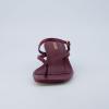 imageCUSHIONAIRE Madrid Kitten Heel Square Toe Womens Sandals  Comfortable Dressy Strappy Heels Sandals for Women Wide Widths AvailableBurgundy