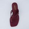 imageCUSHIONAIRE Madrid Kitten Heel Square Toe Womens Sandals  Comfortable Dressy Strappy Heels Sandals for Women Wide Widths AvailableBurgundy