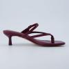 imageCUSHIONAIRE Madrid Kitten Heel Square Toe Womens Sandals  Comfortable Dressy Strappy Heels Sandals for Women Wide Widths AvailableBurgundy