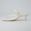 imageCUSHIONAIRE Madrid Kitten Heel Square Toe Womens Sandals  Comfortable Dressy Strappy Heels Sandals for Women Wide Widths AvailableCream