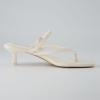 imageCUSHIONAIRE Madrid Kitten Heel Square Toe Womens Sandals  Comfortable Dressy Strappy Heels Sandals for Women Wide Widths AvailableCream