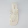 imageCUSHIONAIRE Madrid Kitten Heel Square Toe Womens Sandals  Comfortable Dressy Strappy Heels Sandals for Women Wide Widths AvailableCream