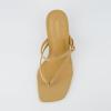 imageCUSHIONAIRE Madrid Kitten Heel Square Toe Womens Sandals  Comfortable Dressy Strappy Heels Sandals for Women Wide Widths AvailableLt Tan