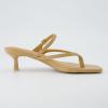 imageCUSHIONAIRE Madrid Kitten Heel Square Toe Womens Sandals  Comfortable Dressy Strappy Heels Sandals for Women Wide Widths AvailableLt Tan