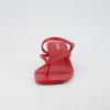 imageCUSHIONAIRE Madrid Kitten Heel Square Toe Womens Sandals  Comfortable Dressy Strappy Heels Sandals for Women Wide Widths AvailableRed