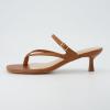 imageCUSHIONAIRE Madrid Kitten Heel Square Toe Womens Sandals  Comfortable Dressy Strappy Heels Sandals for Women Wide Widths AvailableWhiskey