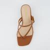 imageCUSHIONAIRE Madrid Kitten Heel Square Toe Womens Sandals  Comfortable Dressy Strappy Heels Sandals for Women Wide Widths AvailableWhiskey