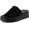 imageCUSHIONAIRE Pim Wedge Chunky Platform Womens Sandals with Stretch Knit Upper ampamp Memory Foam Summer Sandals for WomenBlack Weave