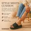 imageCUSHIONAIRE Pim Wedge Chunky Platform Womens Sandals with Stretch Knit Upper ampamp Memory Foam Summer Sandals for WomenBlack Weave