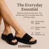 imageCUSHIONAIRE Pim Wedge Chunky Platform Womens Sandals with Stretch Knit Upper ampamp Memory Foam Summer Sandals for WomenBlack Weave