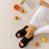 imageCUSHIONAIRE Pim Wedge Chunky Platform Womens Sandals with Stretch Knit Upper ampamp Memory Foam Summer Sandals for WomenBlack Weave