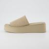 imageCUSHIONAIRE Pim Wedge Chunky Platform Womens Sandals with Stretch Knit Upper ampamp Memory Foam Summer Sandals for WomenTaupe Weave