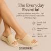 imageCUSHIONAIRE Pim Wedge Chunky Platform Womens Sandals with Stretch Knit Upper ampamp Memory Foam Summer Sandals for WomenTaupe Weave