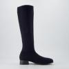 imageCUSHIONAIRE Rialto Womens KneeHigh Stretch Boot  SlipOn Tall Shaft Boot with Memory Foam ampamp Low Block HeelKnit Black