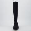 imageCUSHIONAIRE Rialto Womens KneeHigh Stretch Boot  SlipOn Tall Shaft Boot with Memory Foam ampamp Low Block HeelKnit Black