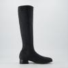 imageCUSHIONAIRE Rialto Womens KneeHigh Stretch Boot  SlipOn Tall Shaft Boot with Memory Foam ampamp Low Block HeelKnit Gray
