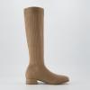 imageCUSHIONAIRE Rialto Womens KneeHigh Stretch Boot  SlipOn Tall Shaft Boot with Memory Foam ampamp Low Block HeelKnit Taupe