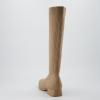 imageCUSHIONAIRE Rialto Womens KneeHigh Stretch Boot  SlipOn Tall Shaft Boot with Memory Foam ampamp Low Block HeelKnit Taupe