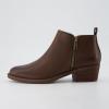 imageCUSHIONAIRE Taco Womens Ankle Bootie  Low Heel Ankle Boots for Women with Memory Foam Comfort Side Zipper and Wide Widths AvailableBrown Smooth